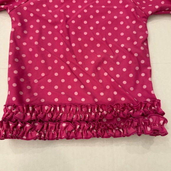 Ruffle Butts Rugged Butts Berry Polka Dot Rash Guard Top Only Size 12 18 months - Picture 3 of 8
